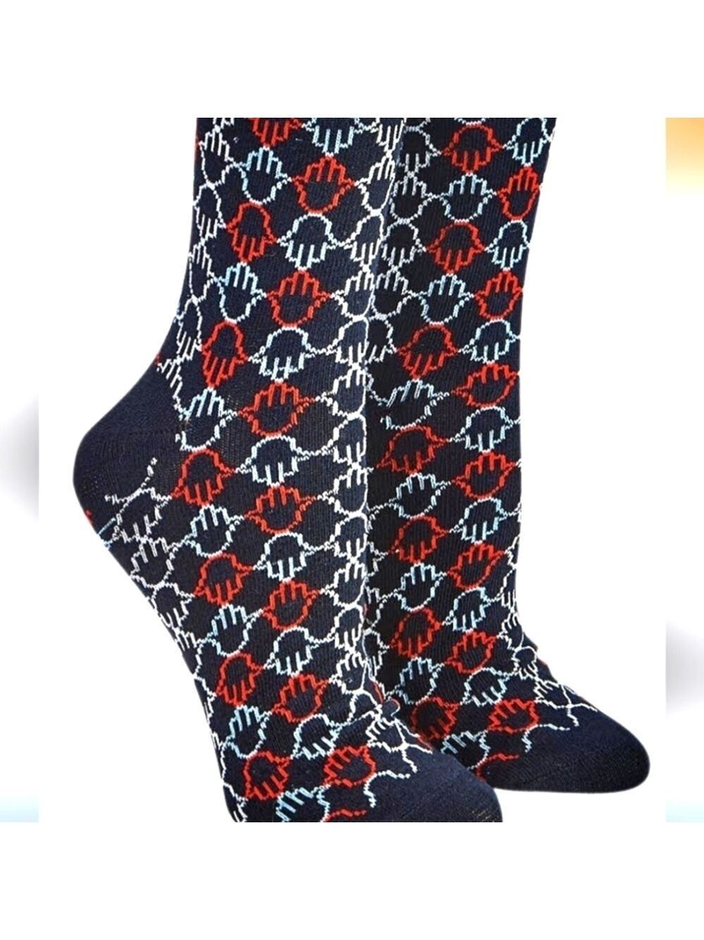Hamsa Design Adult Crew Socks